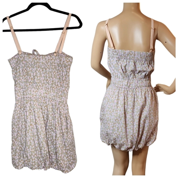 J. Crew floral mini dress.  Puff skirt. Elastic waist. Pockets.  Women's size XS - Picture 4 of 16